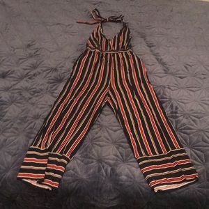 Striped Halter Jumpsuit